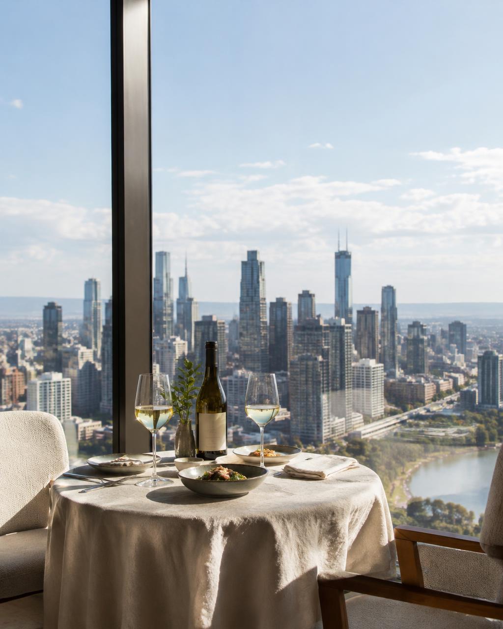 Lunch with a skyline